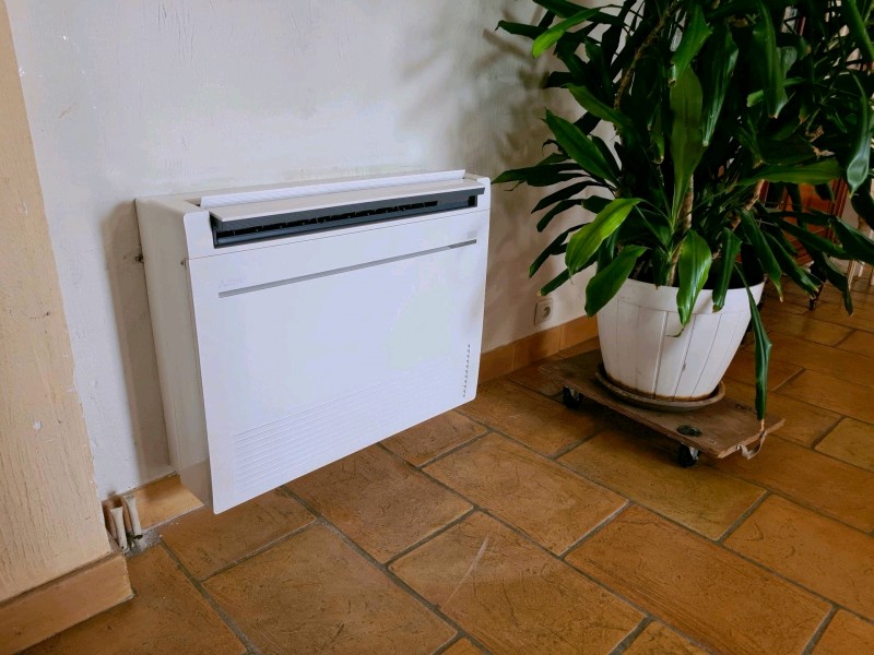 Remplacement d’une ancienne climatisation par une console double flux Mitsubishi à Vence